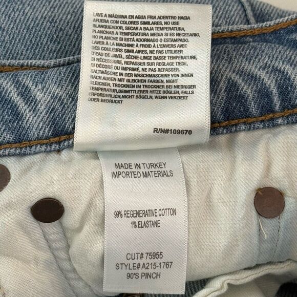 Agolde 90s Pinch Waist Straight Leg Medium Wash Jeans - Women’s US 25 - Picture 10 of 11